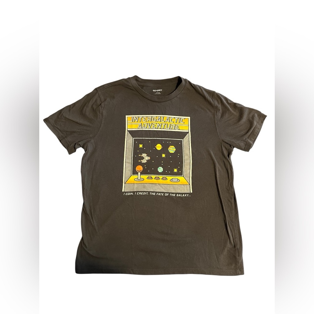 Old Navy Black Soft-Washed Graphic T-Shirt